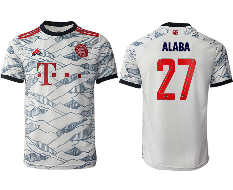 Cheap Men 2021-2022 Club Bayern Munich Second away aaa version white 27 Soccer Jersey